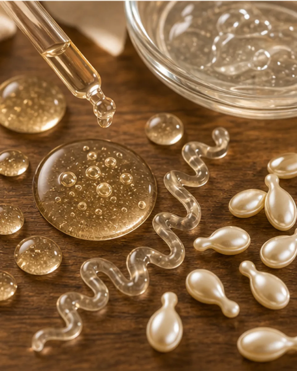 Illustration botanique de Peptides & Biotine
