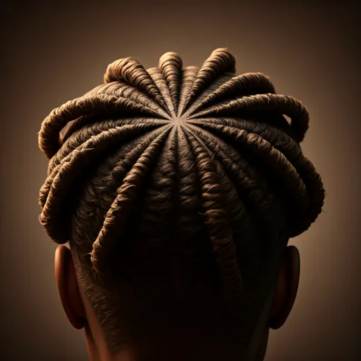 Coiffure protectrice au fil avec design
